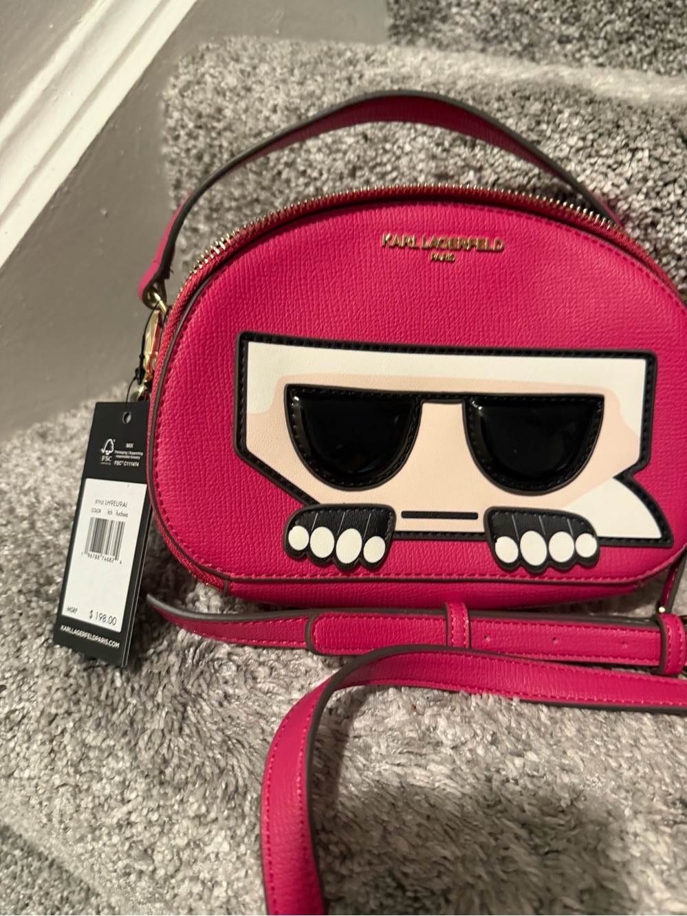 Karl Lagerfeld Paris Maybelle Dome Satchel Crossbody bag